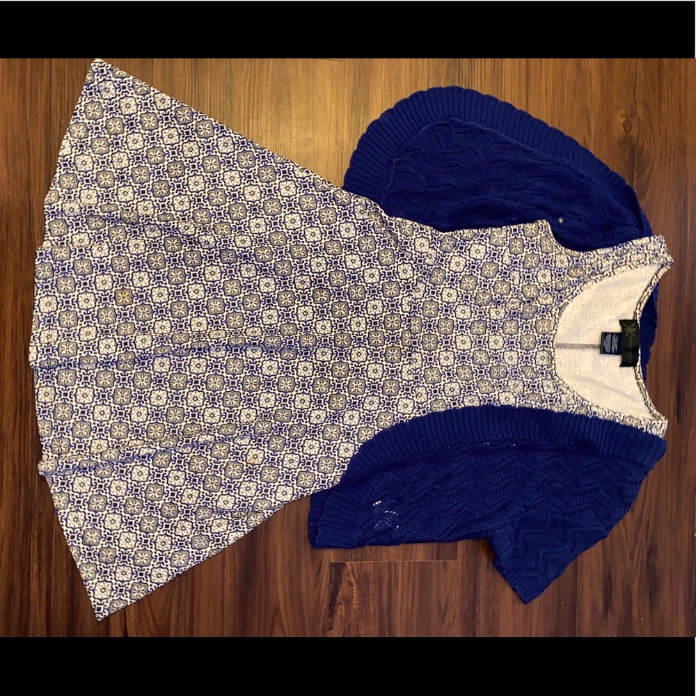 Pattern Mini Dress (with Shawl)
